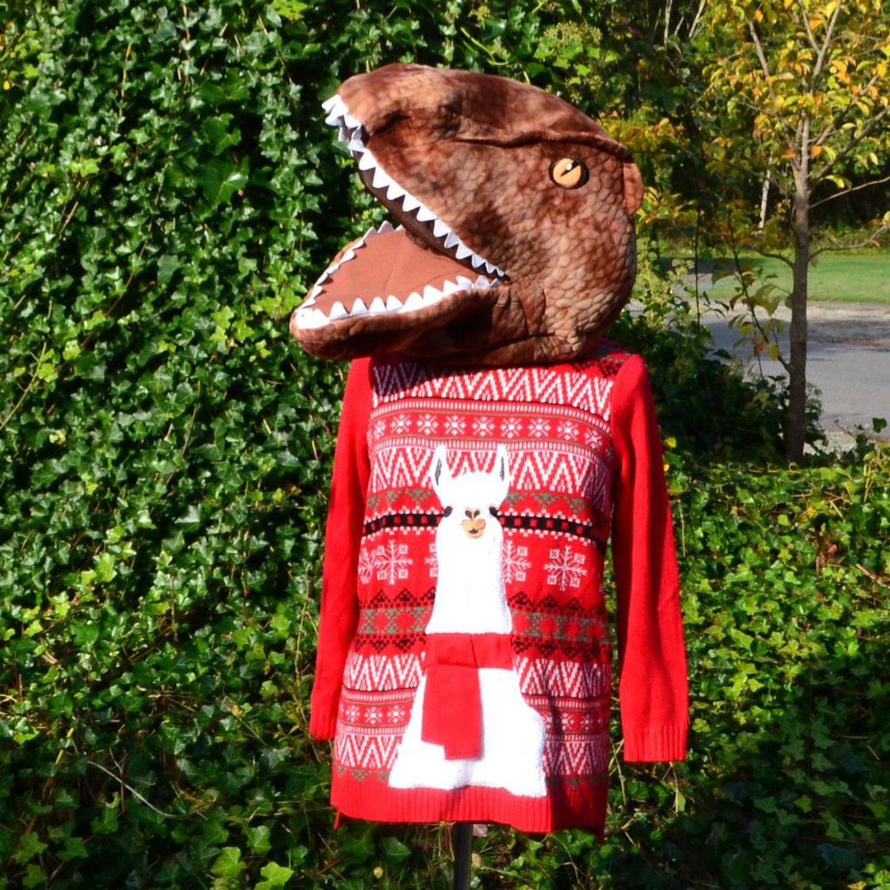 Holiday Time 1X, 3X Llama Ugly Christmas Sweater